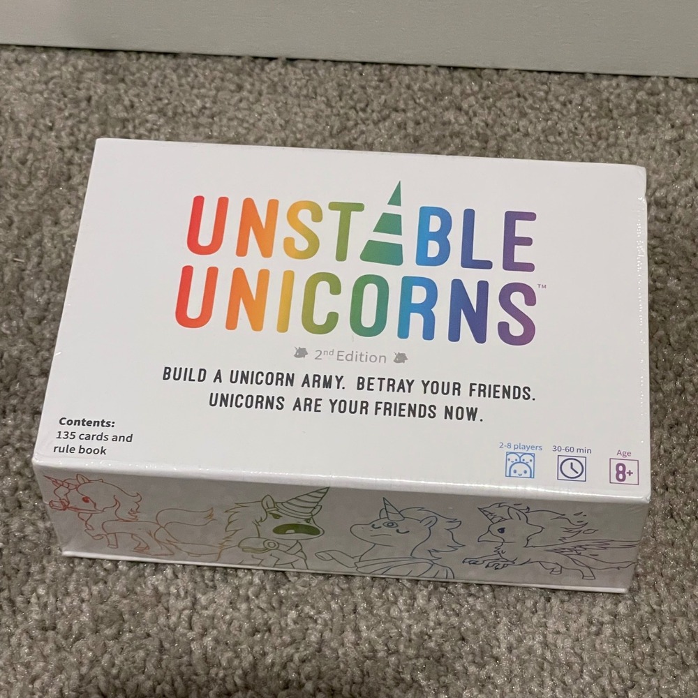 Unstable‎ Unicorns 2nd Edition Card Game Build Unicorn Army Betray Strategy Game